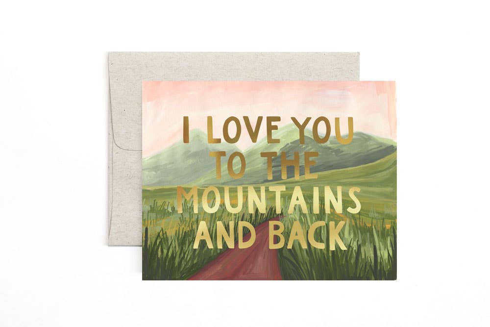 Gold Mountains and Back Greeting Card