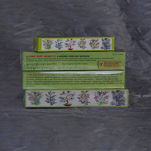 Tibetan Rlung Dug Agar 31 Herbal Healing Incense Sticks
