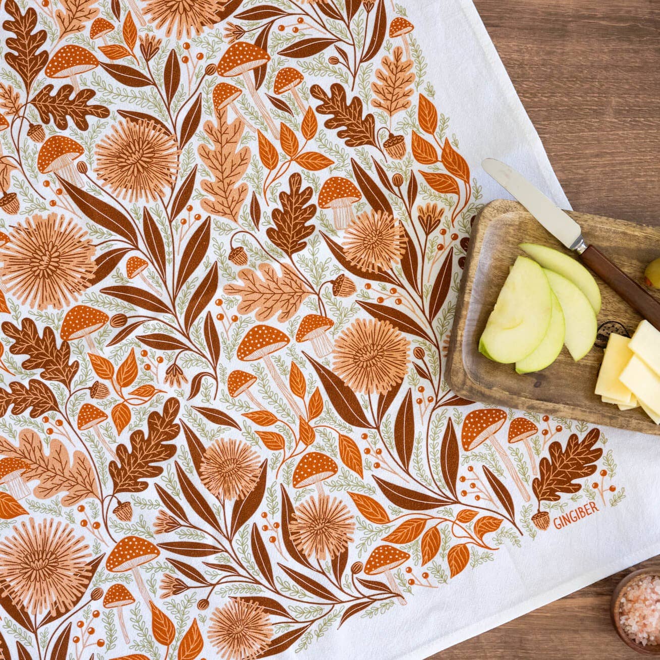 Mushroom Medley Tea Towel