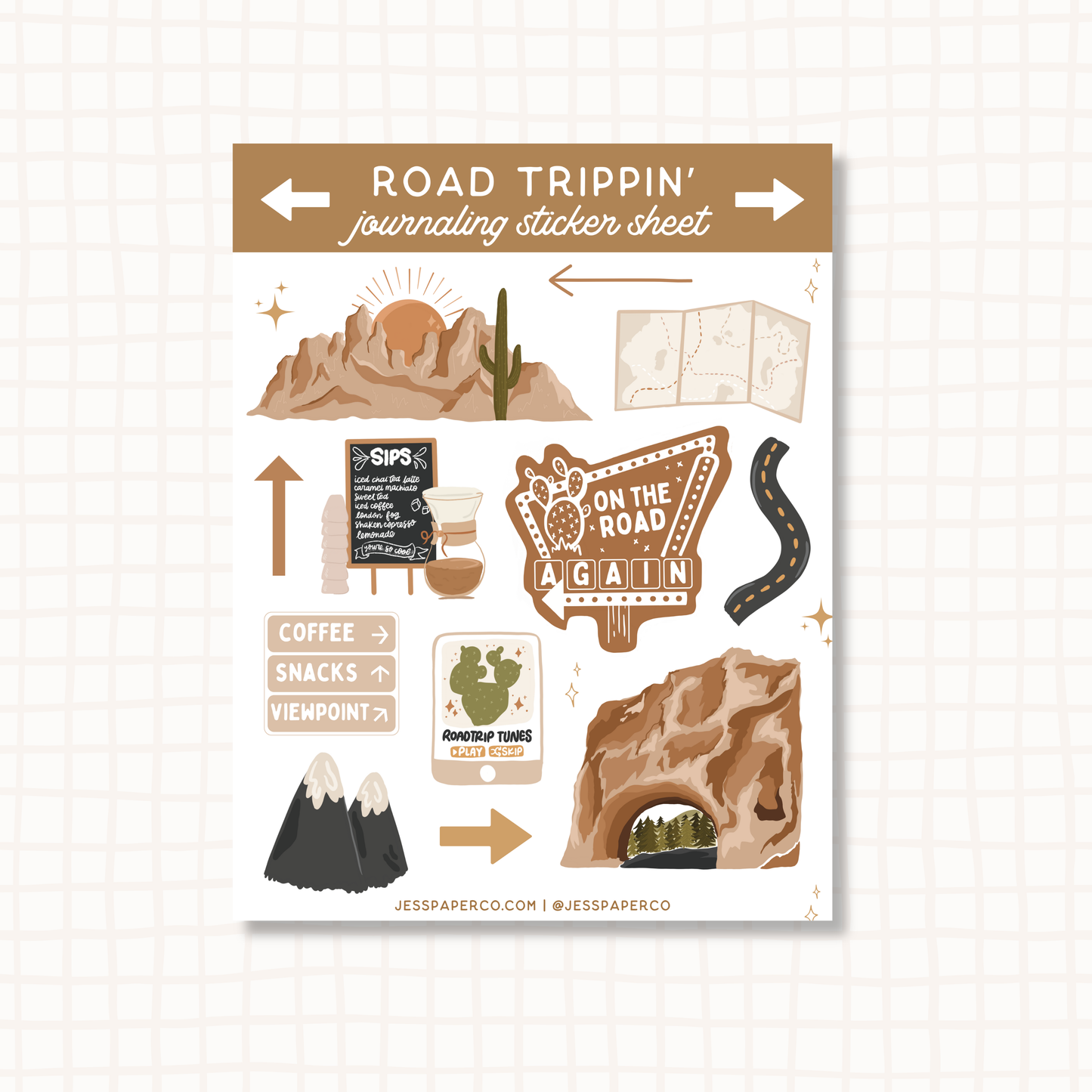 Roadtrippin' Sticker Sheet