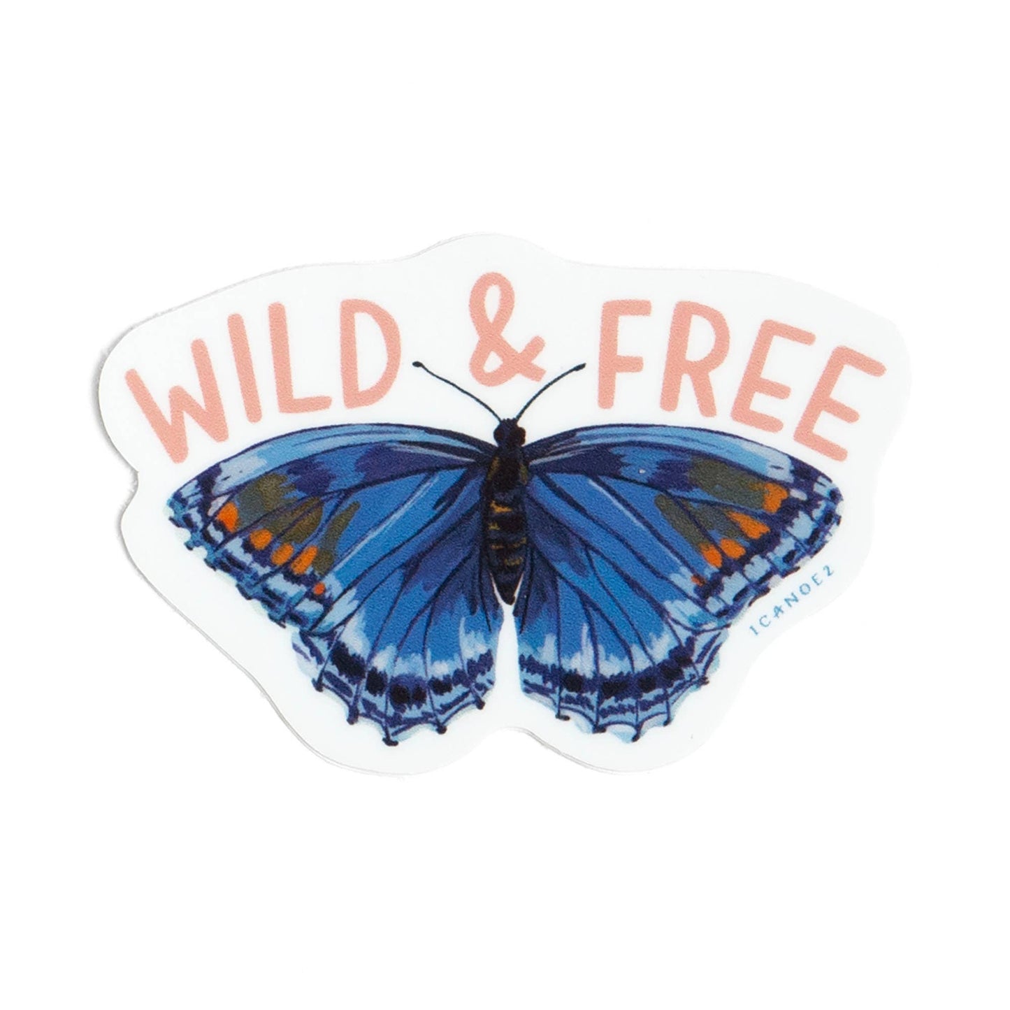 Wild & Free Butterfly Decal Sticker