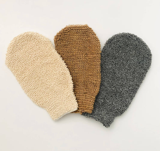 Bath Hemp Fiber Body Exfoliating Scrubber Glove