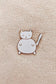 White Cat Enamel Pin