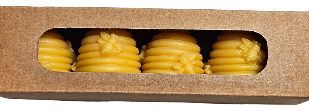 Beehive Votive Beeswax Candle 4-Pack