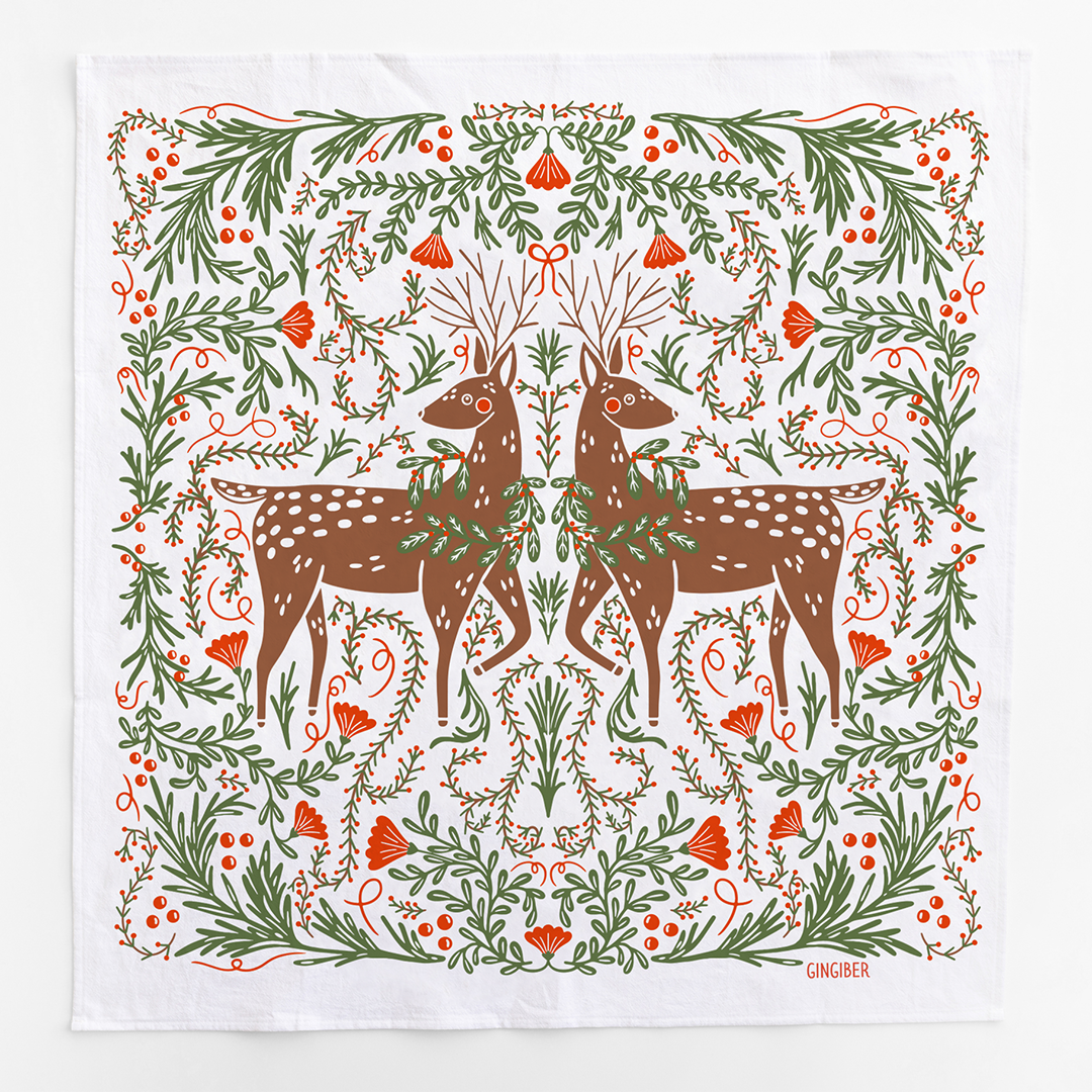 Deer Tea Towel