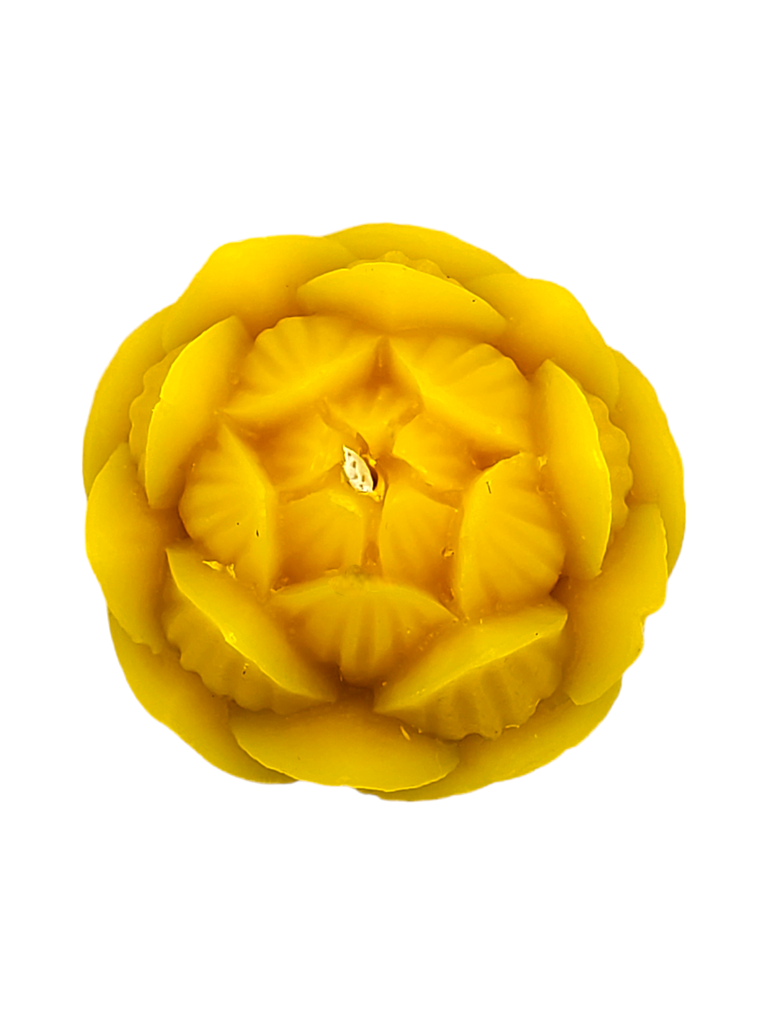 100% Beeswax Lotus Candle