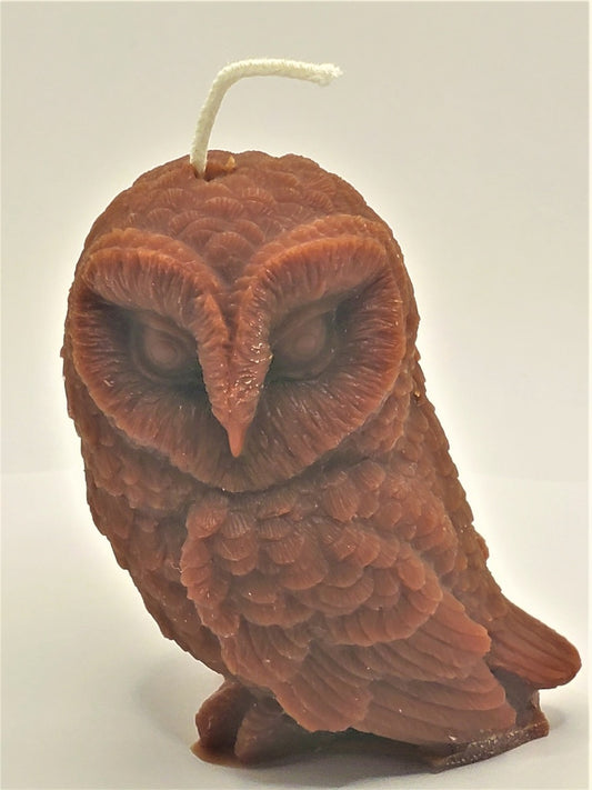 Large Owl Beeswax Candle