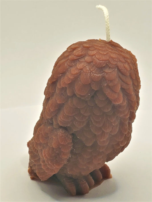 Large Owl Beeswax Candle